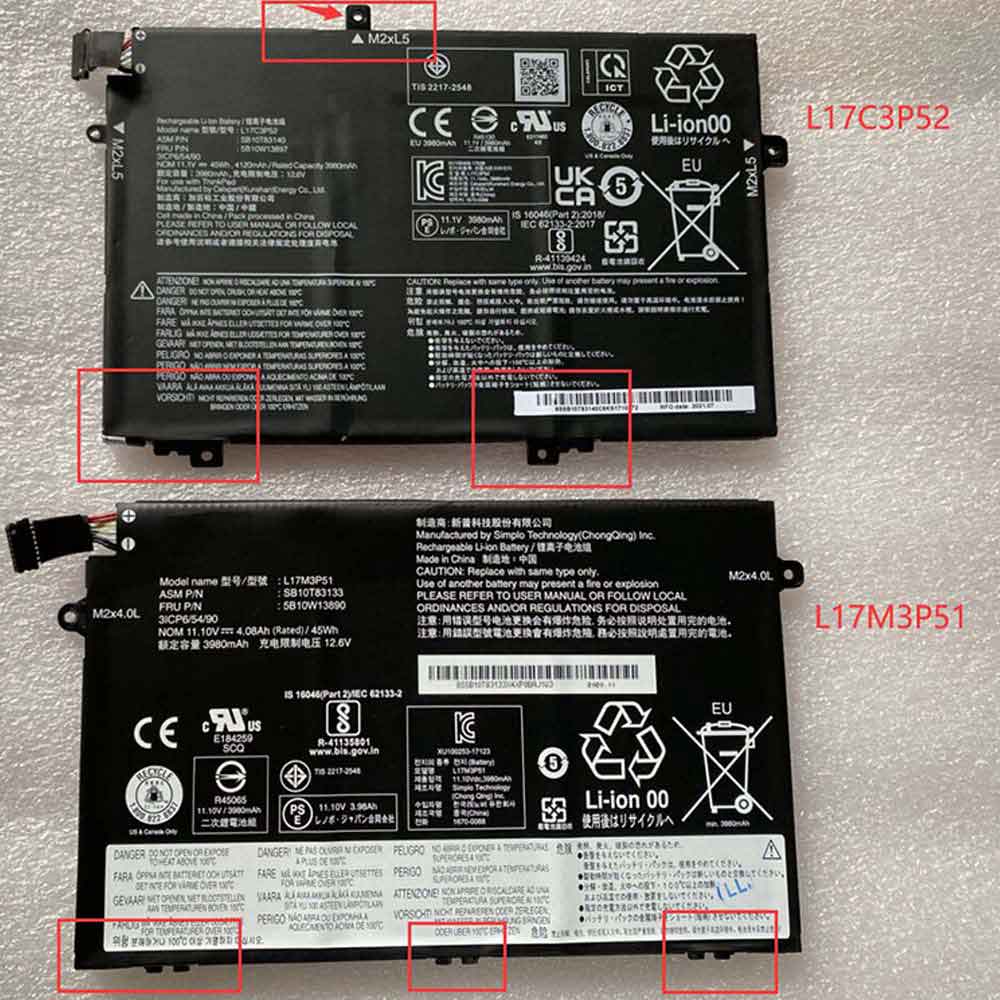 Lenovo ThinkPad L480 20LS0015UK 20LS0016MH Batteria